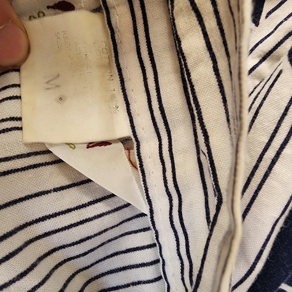 Ichiban Kimono Robe Japanese Crane Flower Print White Blue Medium Made in Japan - Picture 4 of 5